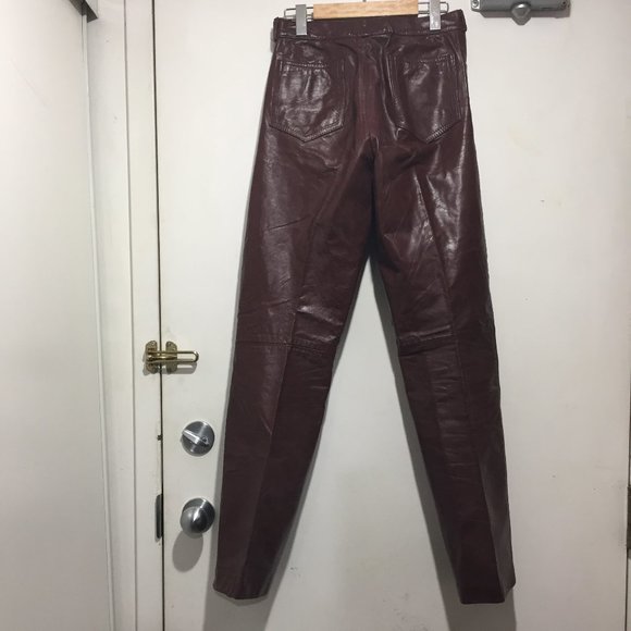 VINTAGE COSA NOVA LEATHER PANTS SIZE 30 - Picture 3 of 9